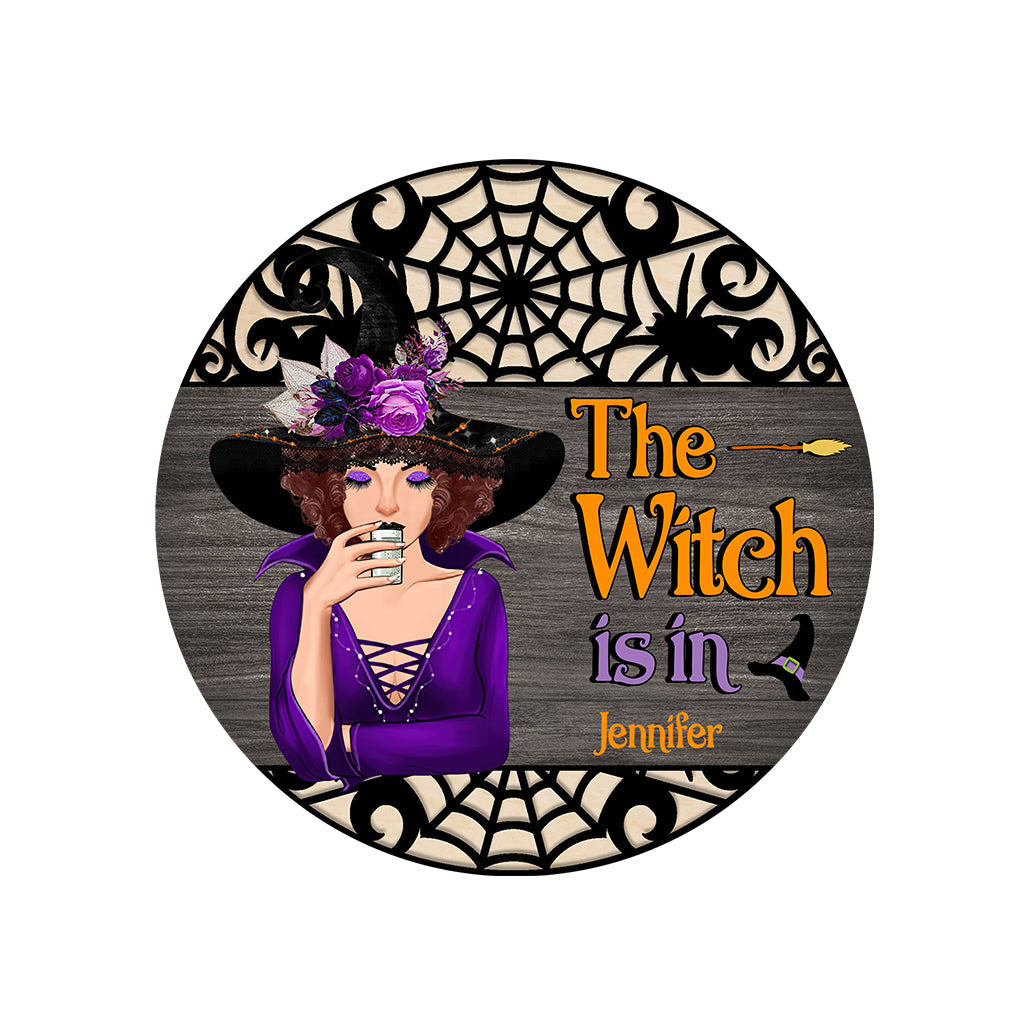 La sorcière est là ! - Paillasson personnalisé en forme de sorcière