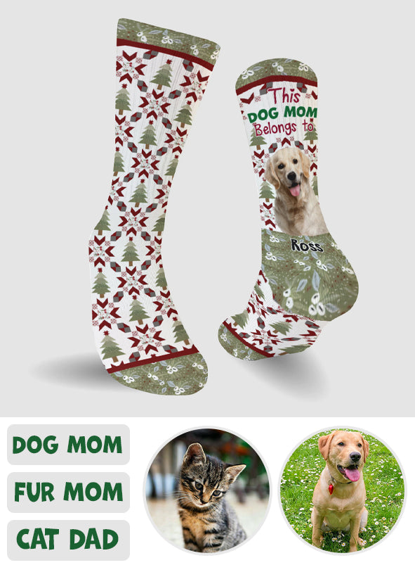 Maman de chien - Cadeau pour les amoureux des chiens - Chaussettes personnalisées
