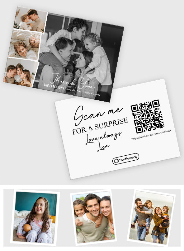 Amour éternel - Carte de vœux personnalisée avec QR code