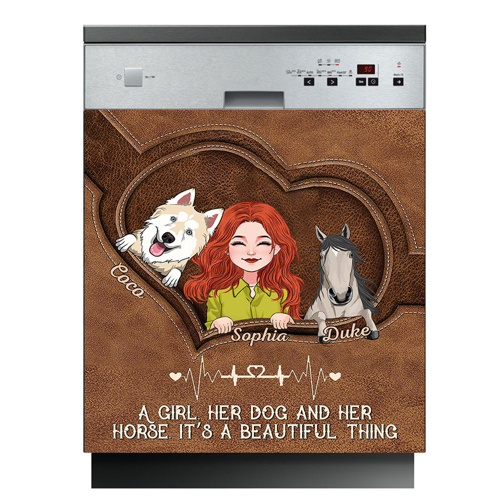 Couvercle de lave-vaisselle papillon personnalisé avec affirmations positives -