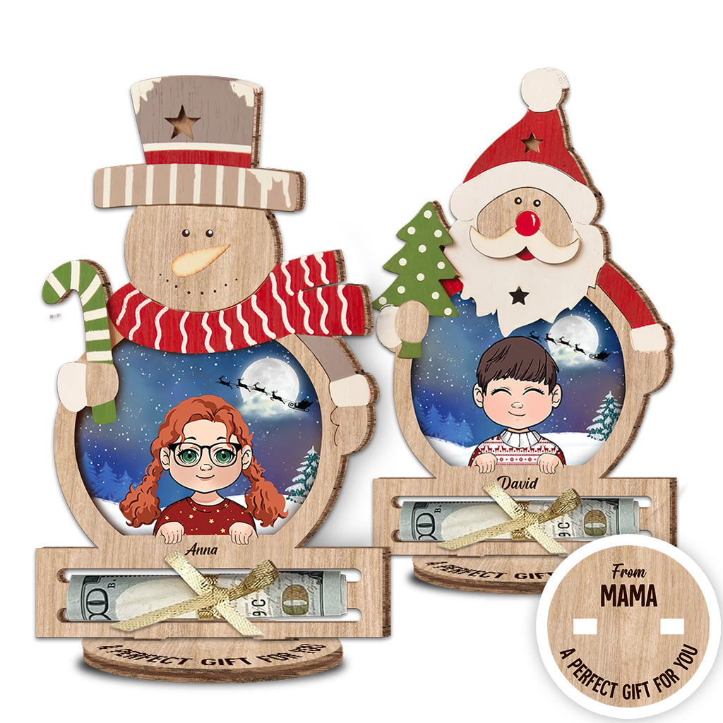 Cadeau de Noël - Plaque en bois personnalisée pour grand-mère