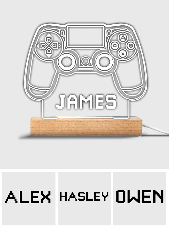 Salle de jeux - Plaque lumineuse personnalisée en forme de jeu vidéo