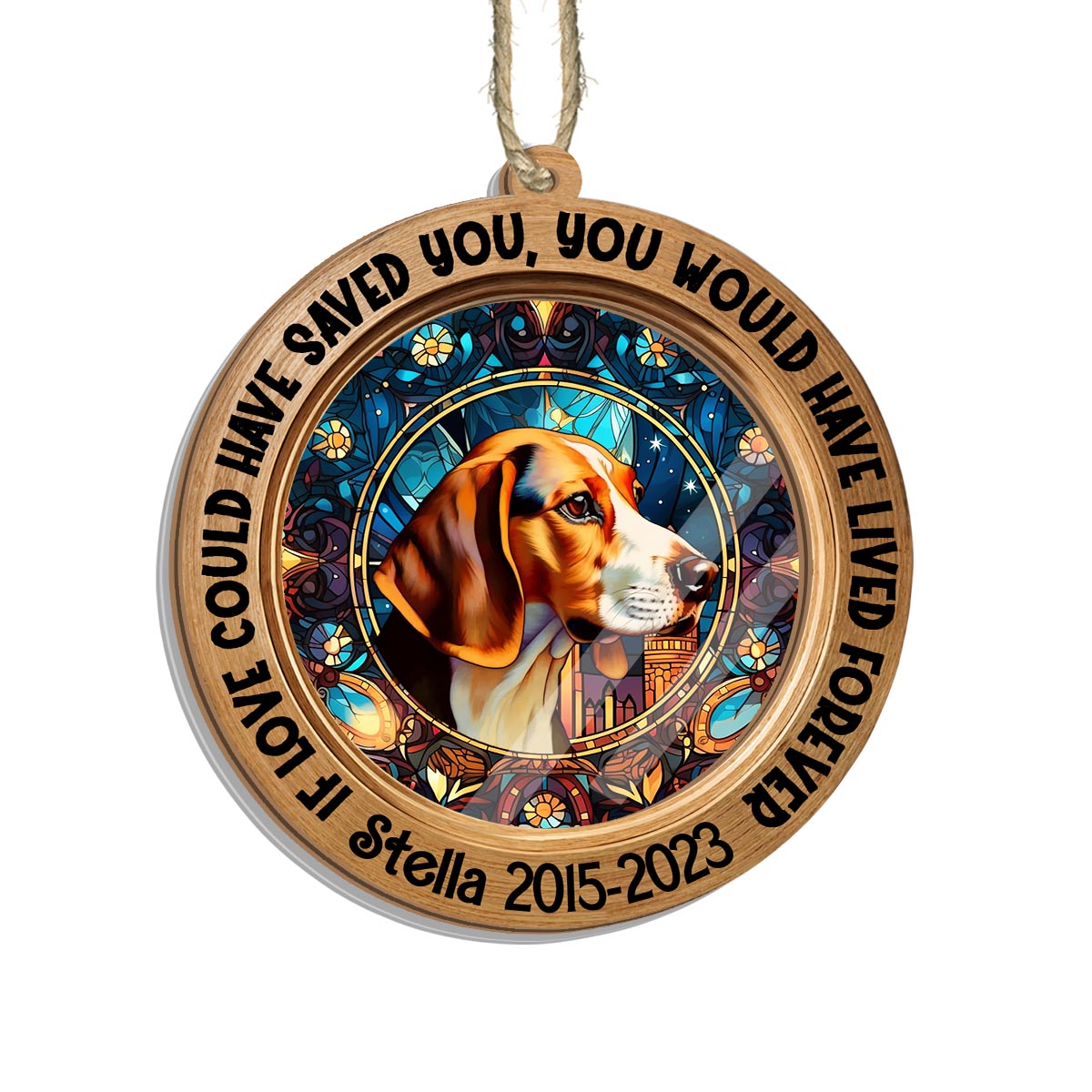 Tu étais mon bonjour préféré et mon au revoir le plus difficile - Attrape-soleil personnalisé pour chien
