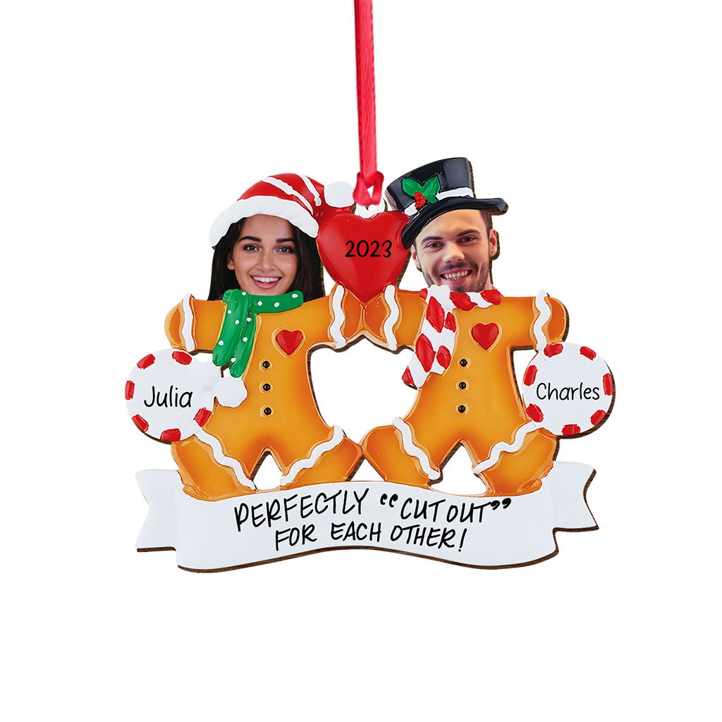 Perfectly Cut Out For Each Other - Personalized Couple Ornament