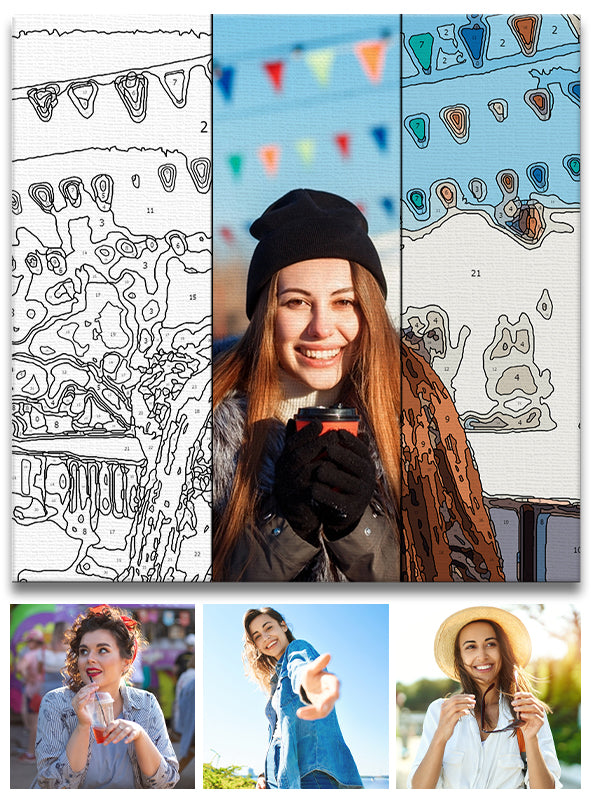 Kit de peinture par numéros personnalisé avec photo - Belle-mère