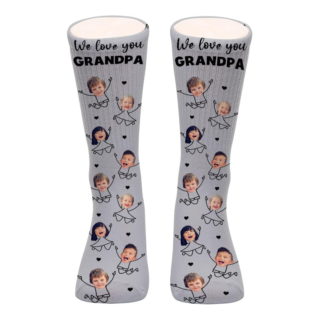 Love You Dad - Gift for dad, grandpa, mom, uncle, aunt, grandma - Personalized Socks