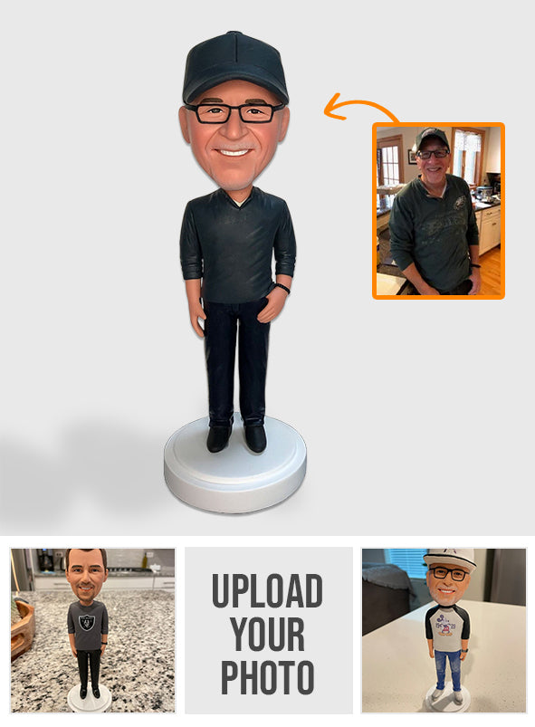 Mon grand-père - Cadeau pour grand-père - Figurine à tête oscillante personnalisée