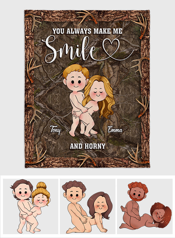 Tu me fais sourire - Couverture de chasse personnalisée