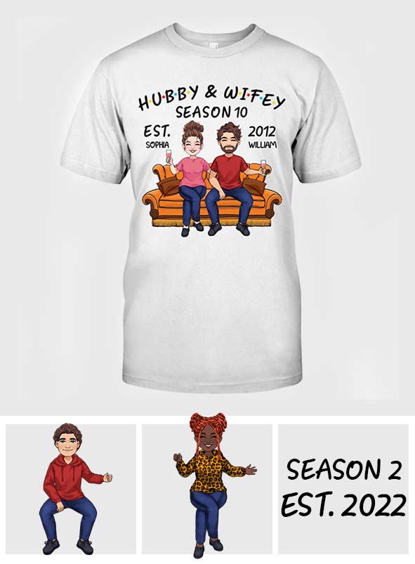 T-shirt et sweat à capuche personnalisés pour couples « Mari et Femme »
