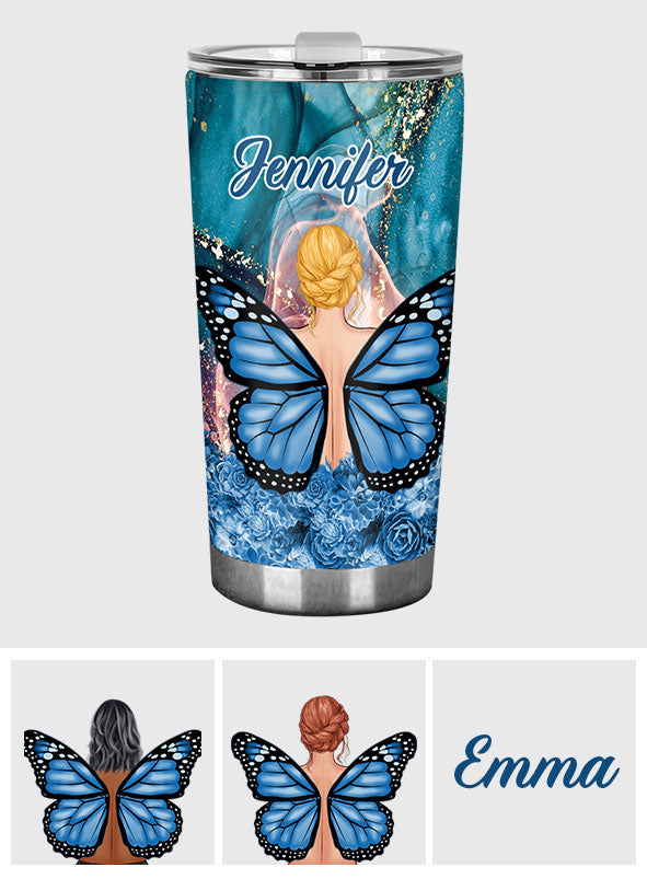 Dreamy Girl - Personalized Butterfly Tumbler