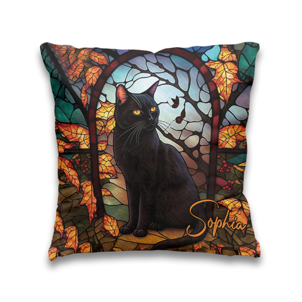 Coussin décoratif personnalisé Chat Noir