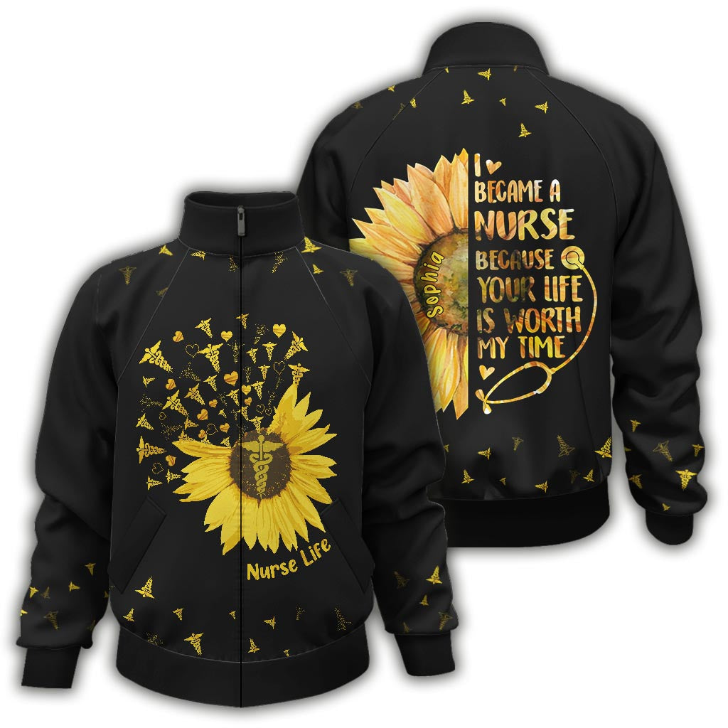 Proud To Be A Nurse - Personalized Nurse Zip Jacket