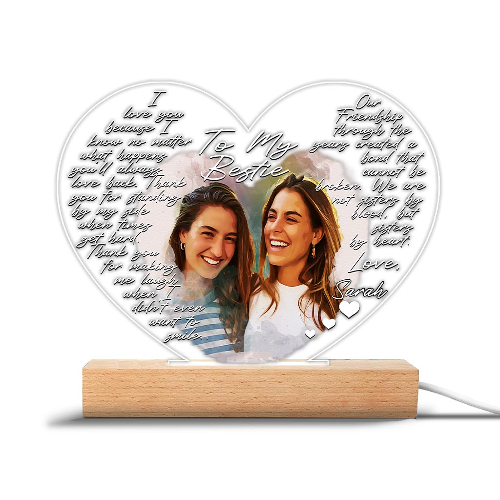 À ma meilleure amie - Plaque lumineuse personnalisée en forme de meilleure amie