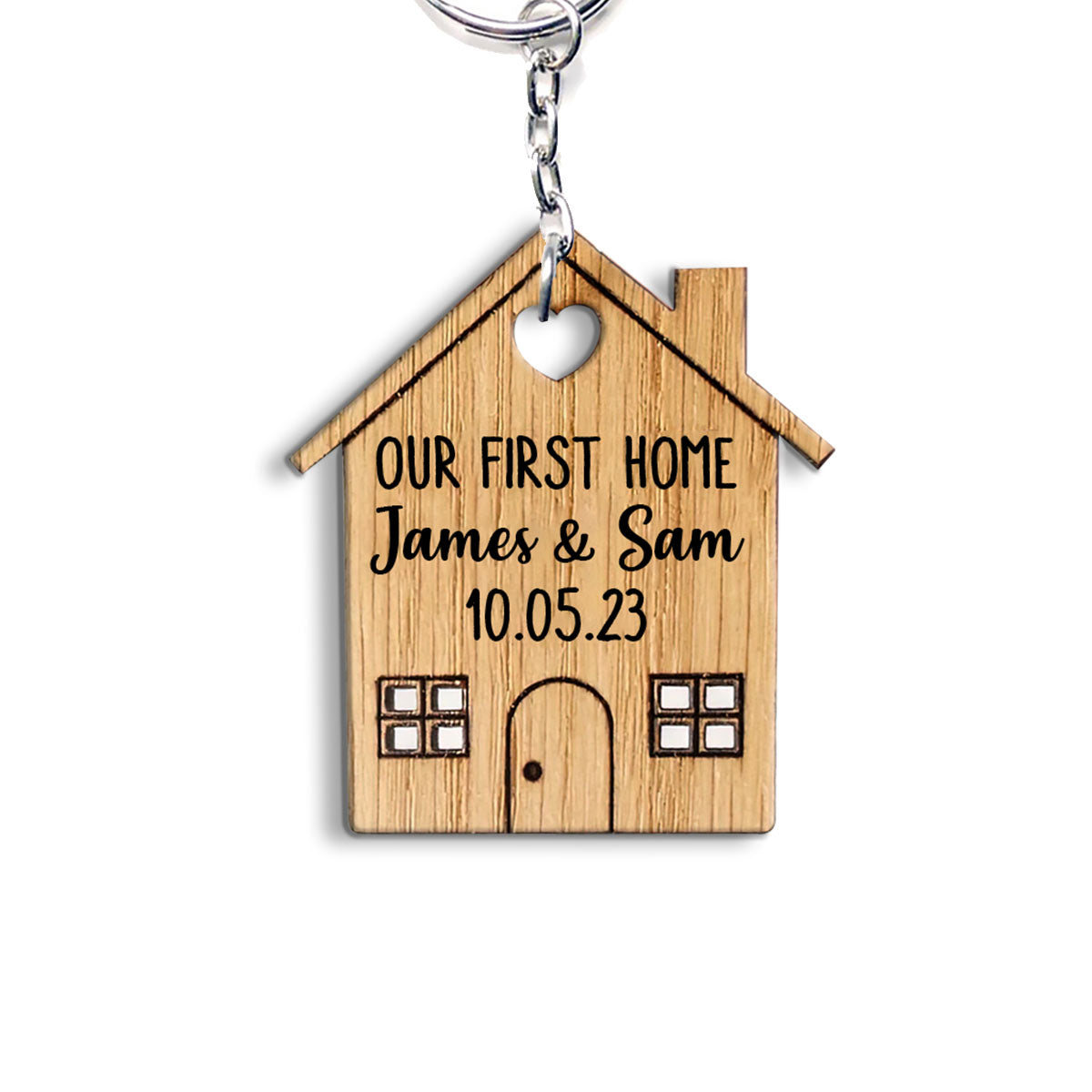 Our First Home - Personalized Housewarming Keychain
