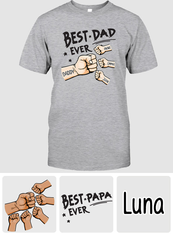 Meilleur papa du monde - T-shirt et sweat à capuche personnalisés pour papa