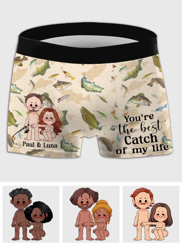 Tu es la plus belle prise de ma vie - Boxers de pêche personnalisés pour hommes