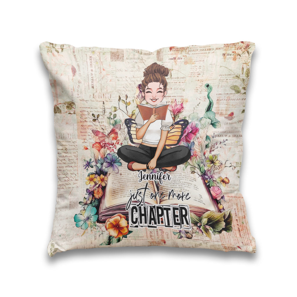 Juste un chapitre de plus - Coussin décoratif personnalisé en forme de livre