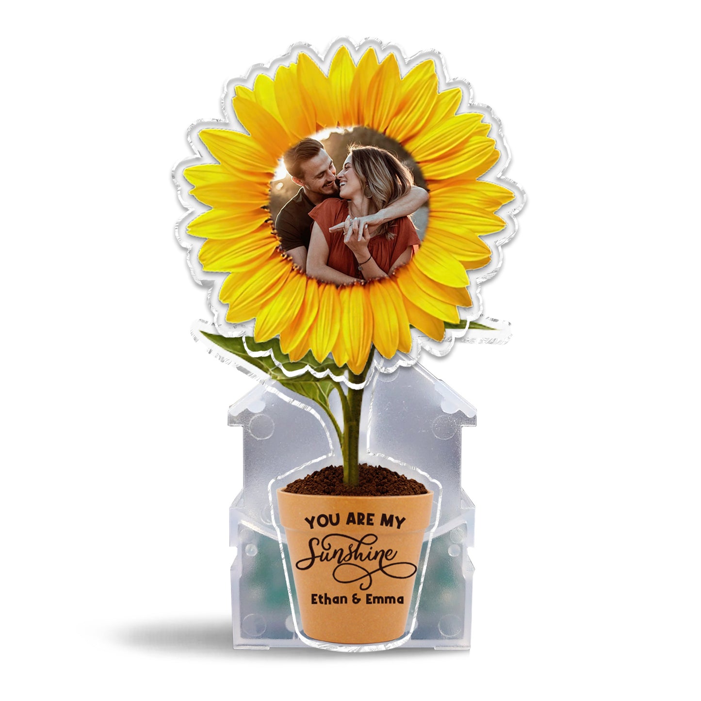 Tu es mon rayon de soleil - Cadeau pour mari, femme, petit ami, petite amie, maman, grand-mère - Tête à secouer personnalisée