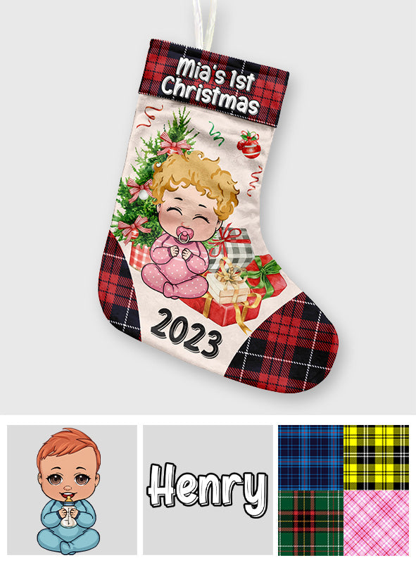 Mon premier Noël - Chaussettes de Noël personnalisées pour toute la famille