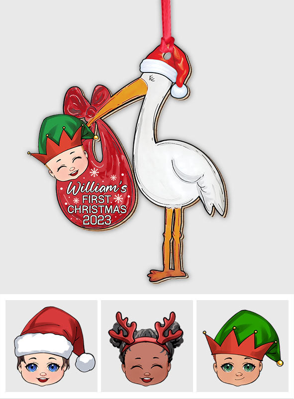 Premier Noël de bébé - Ornement personnalisé pour nouveau-né