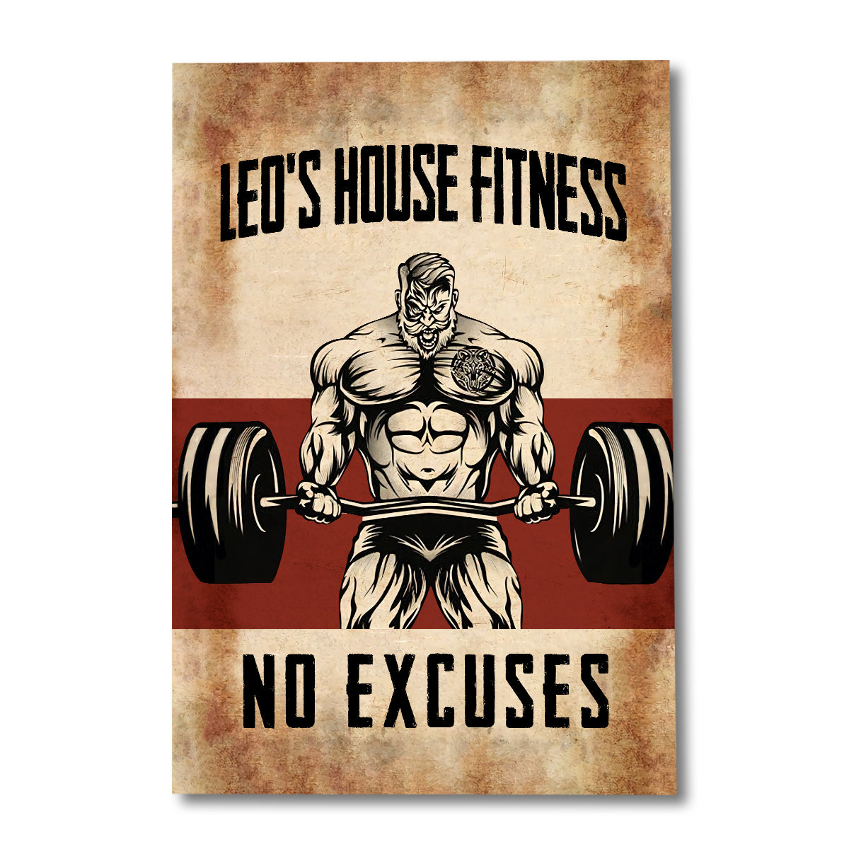 Pas d'excuses - Toile et affiche de fitness personnalisées