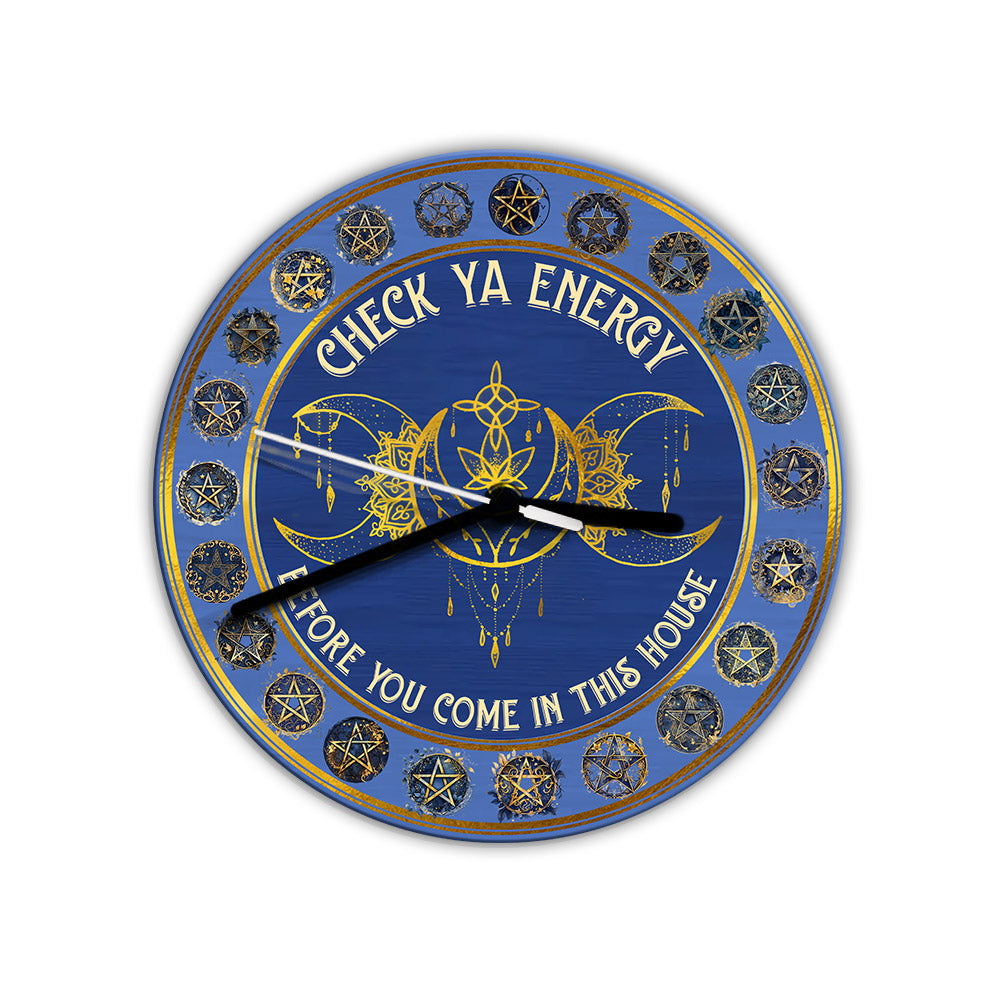 Vérifiez votre énergie - Horloge murale de sorcière