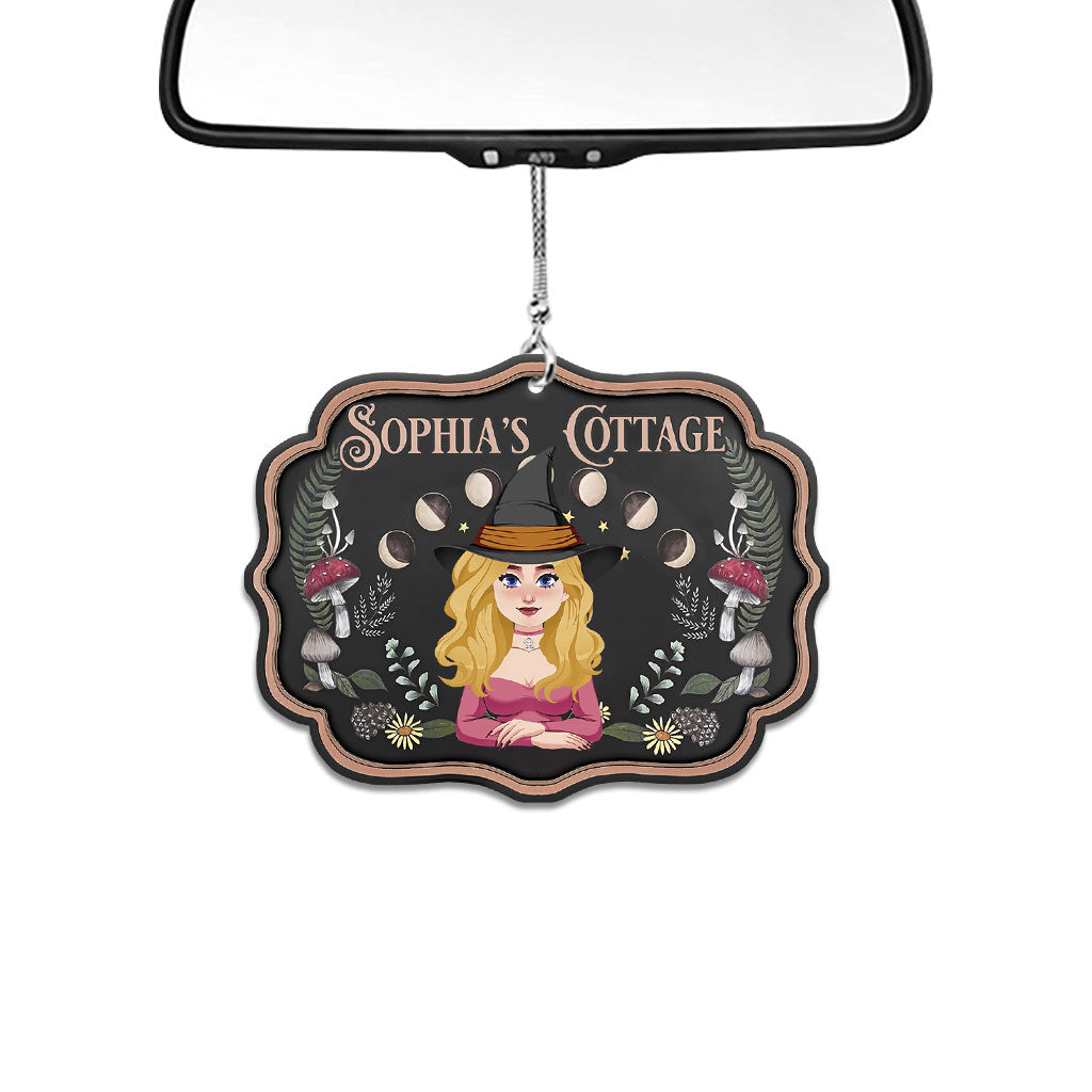 Maison de sorcière - Ornement de voiture personnalisé de sorcière