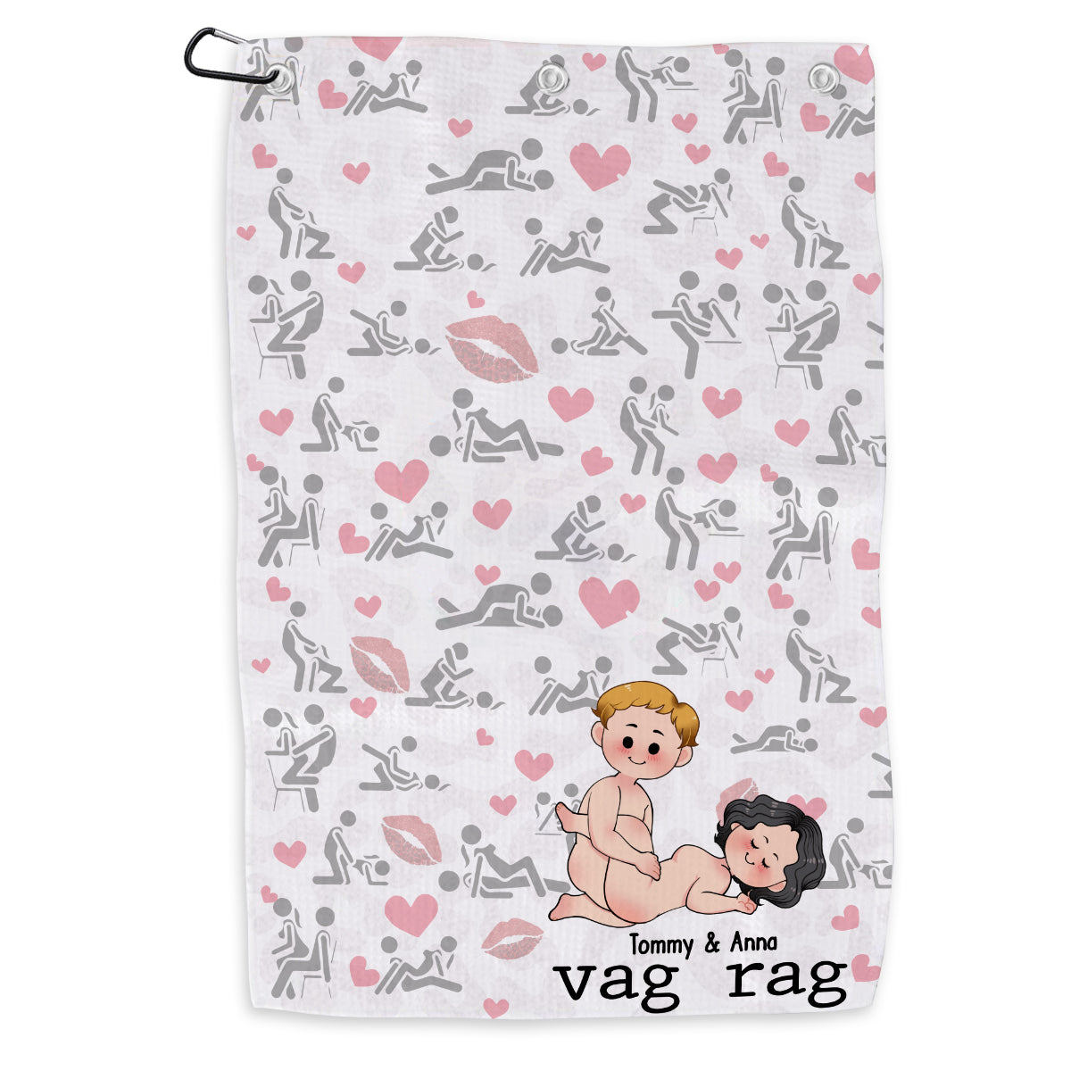 Serviette personnalisée pour couple Cum Rag