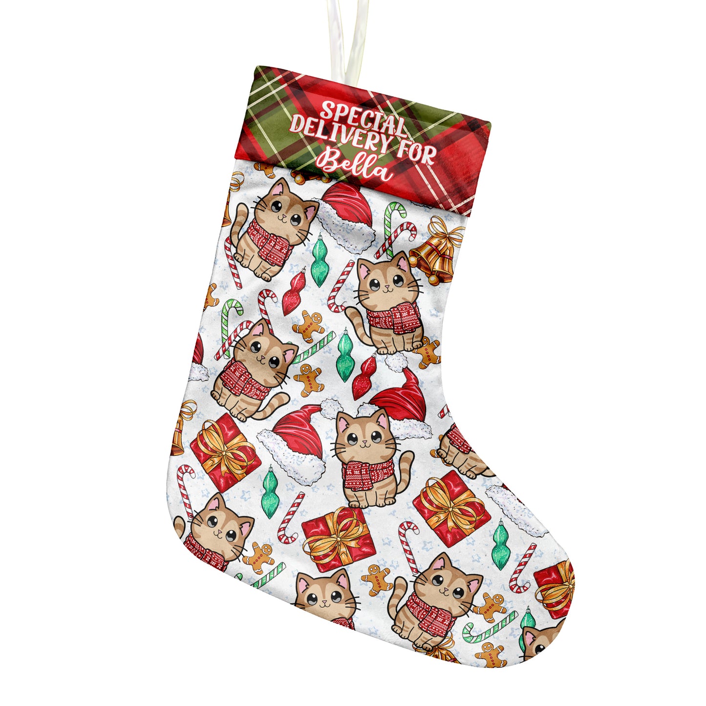 Noël Miaou - Chaussettes de Noël personnalisées pour chats