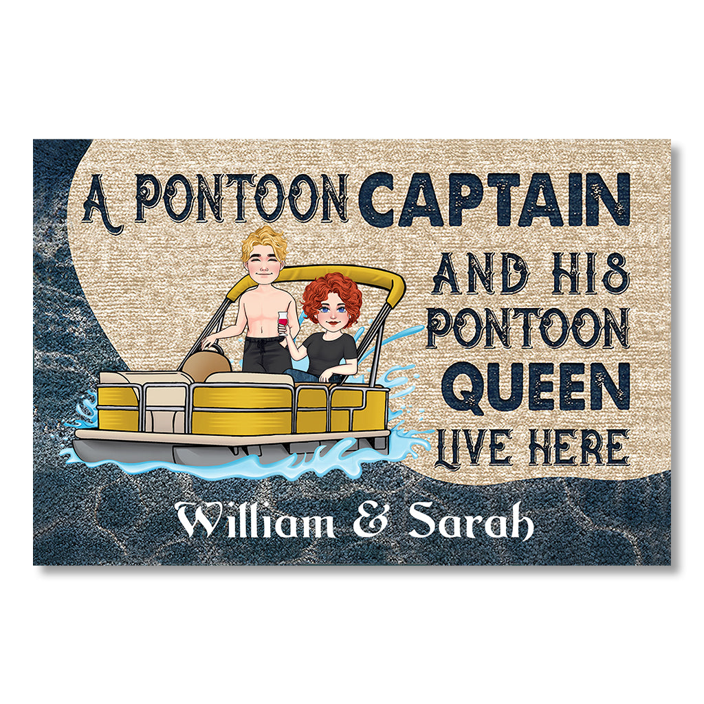 Paillasson personnalisé « Capitaine de ponton et sa femme »