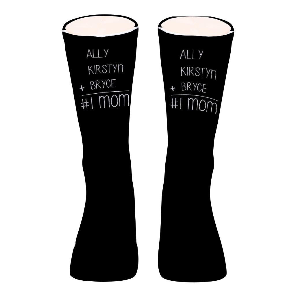 #1 Dad - Gift for dad, grandma, grandpa, mom, uncle, aunt - Personalized Socks