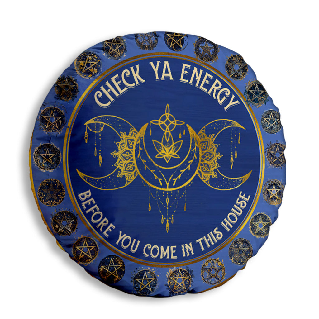 Vérifiez votre énergie - Oreiller personnalisé en forme de sorcière