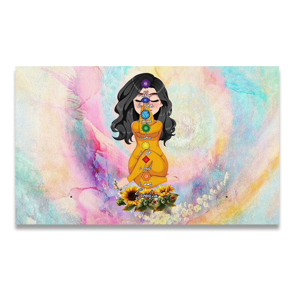 Lâchez prise - Tapis de porte de yoga personnalisé