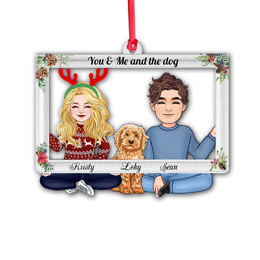 Toi, moi et les chiens - Ornement personnalisé pour couple
