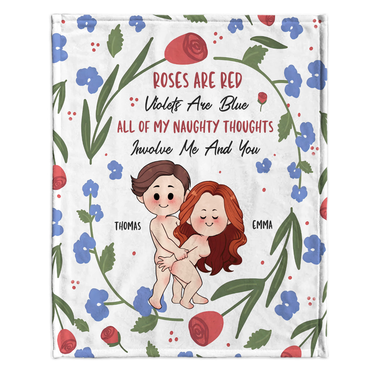 Les roses sont rouges, les violettes sont bleues - Couverture personnalisée pour couple