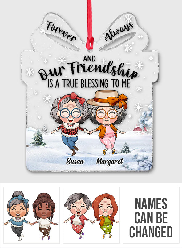Together And Always - Gift for friend - Personalized Transparent Ornament