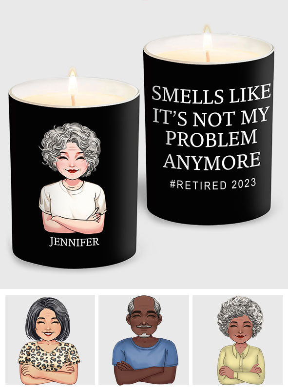 Ça sent le désordre - Bougie personnalisée de collection avec couvercle en bois