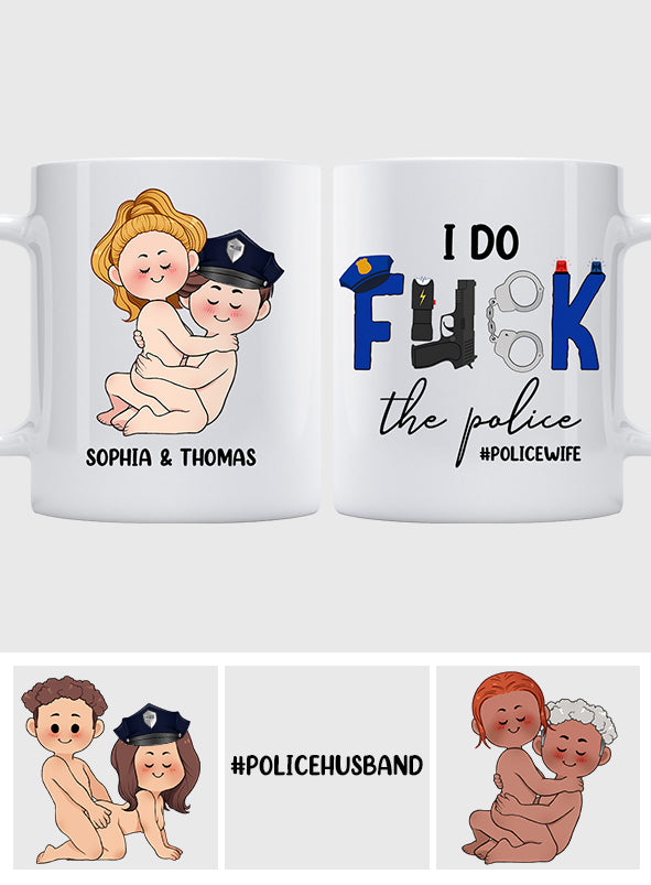 J'adore la police - Mug personnalisé pour couple
