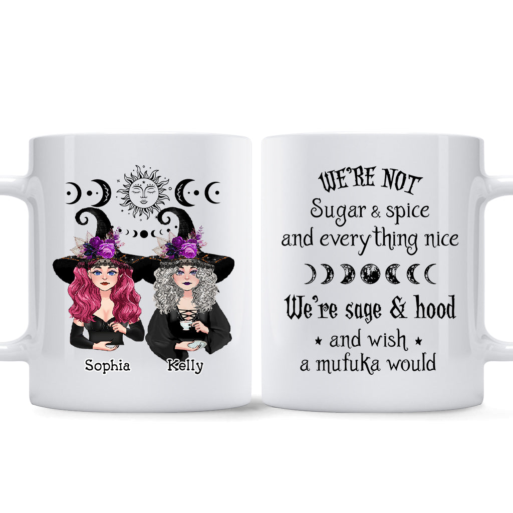 We Are Not Sugar And Spice - Personalized Witch Mug