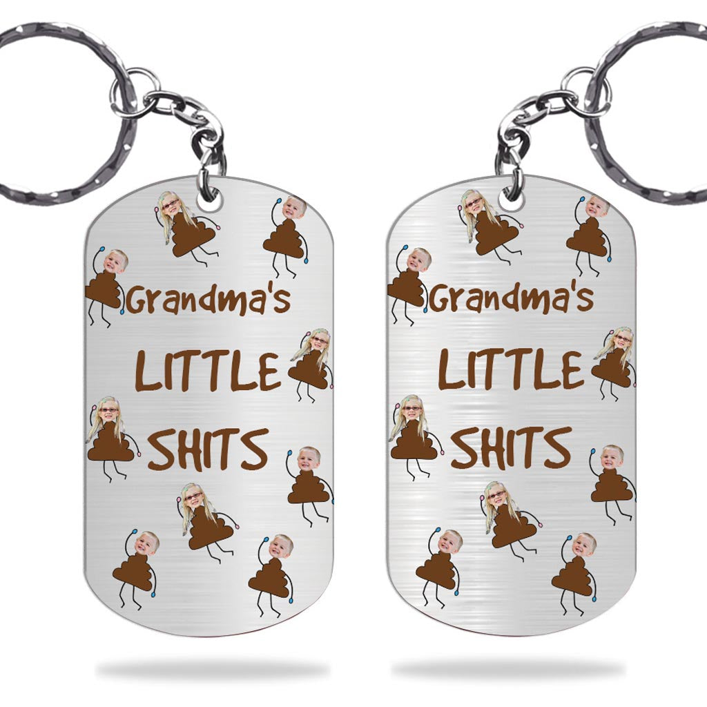 Dad's Little Cuties - Gift for dad, grandpa, mom, uncle, aunt, grandma - Personalized Stainless Steel Keychain