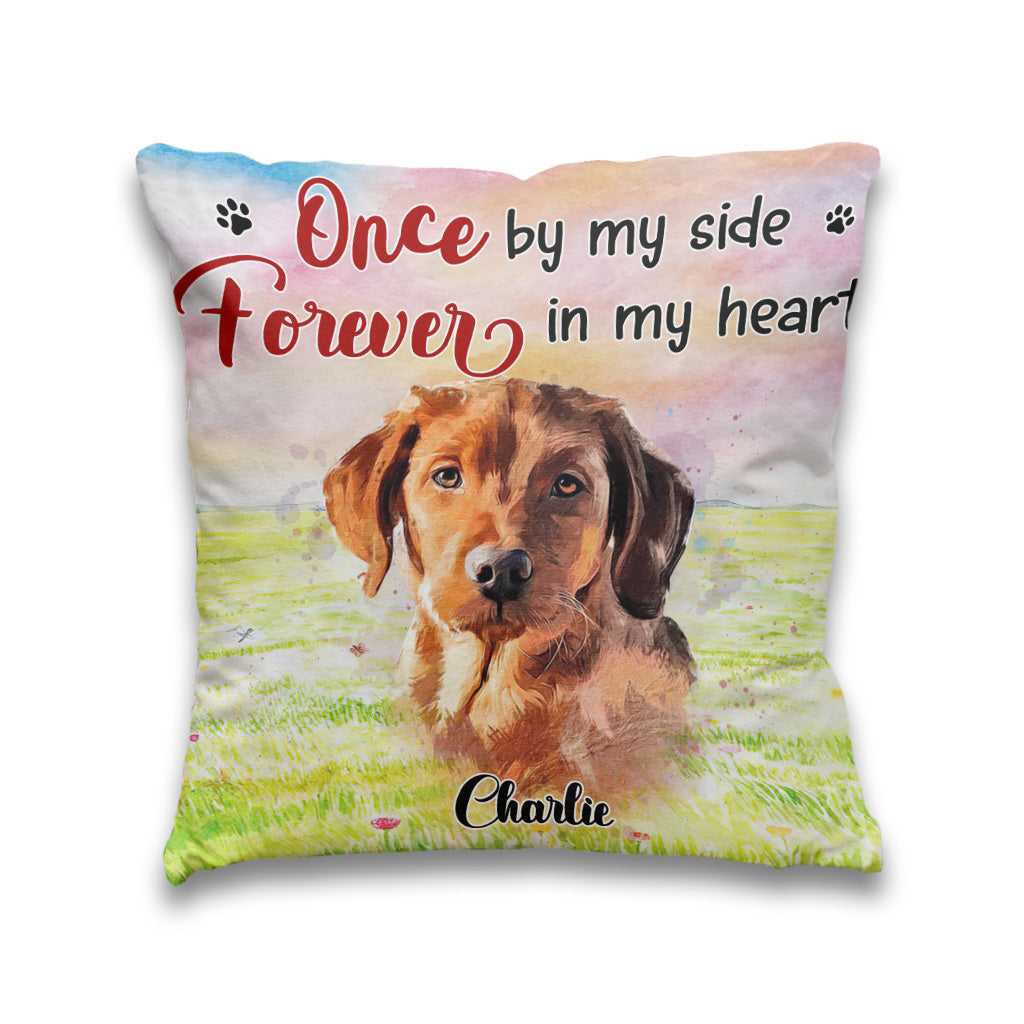Forever In My Heart - Personalized Dog Throw Pillow