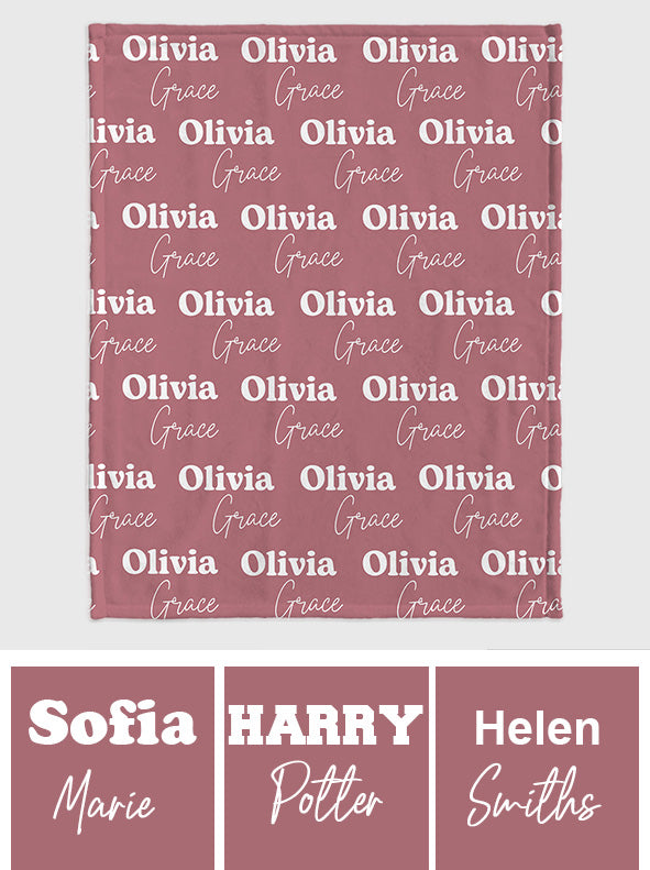 Custom Name Pattern - Personalized granddaughter Blanket
