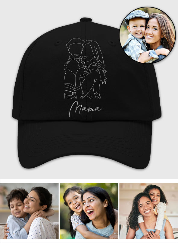 Custom Photo - Personalized Step Mom Embroidered Classic Cap