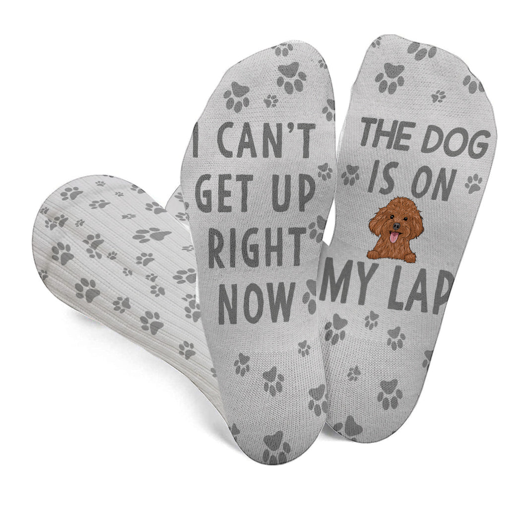 Je peux me lever tout de suite - Cadeau pour amoureux des chiens - Chaussettes personnalisées