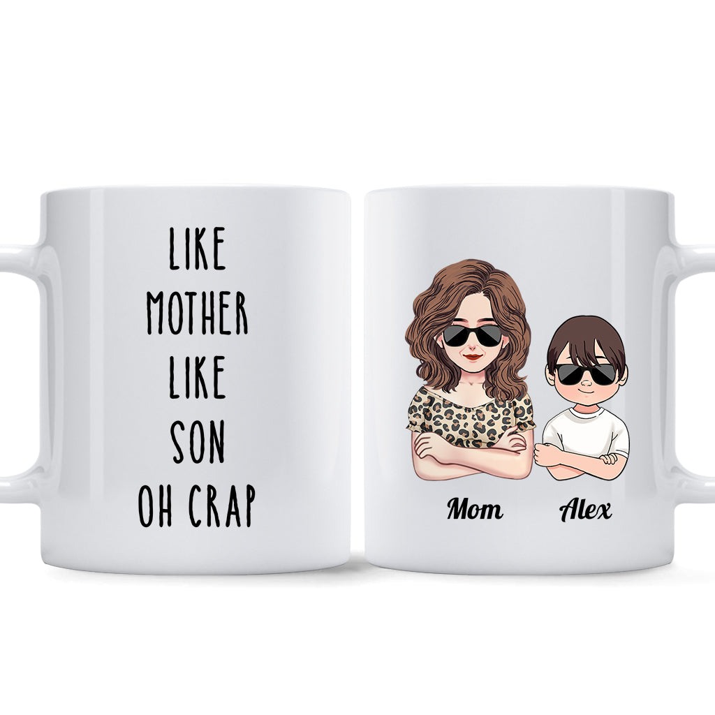Telle mère, telle fille… Oh mince ! – Cadeau familial pour tante, maman, grand-mère – Mug personnalisé