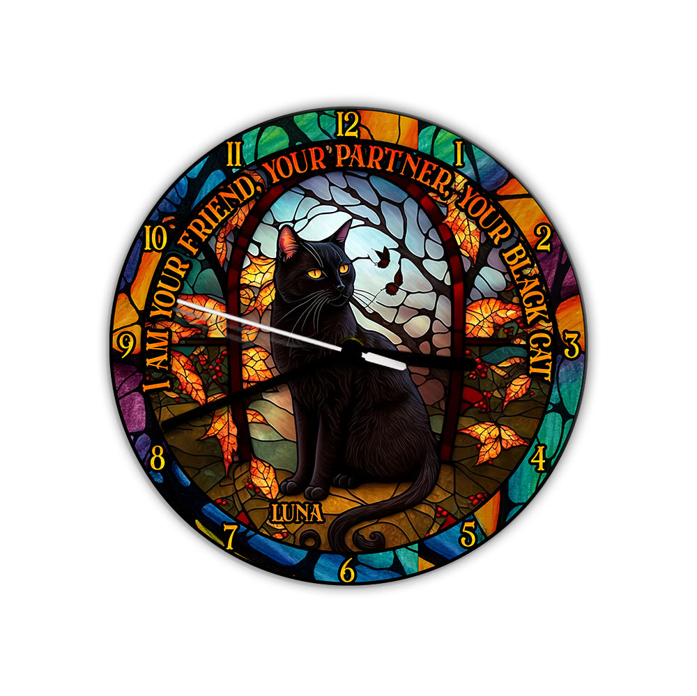 Horloge murale personnalisée Chat Noir