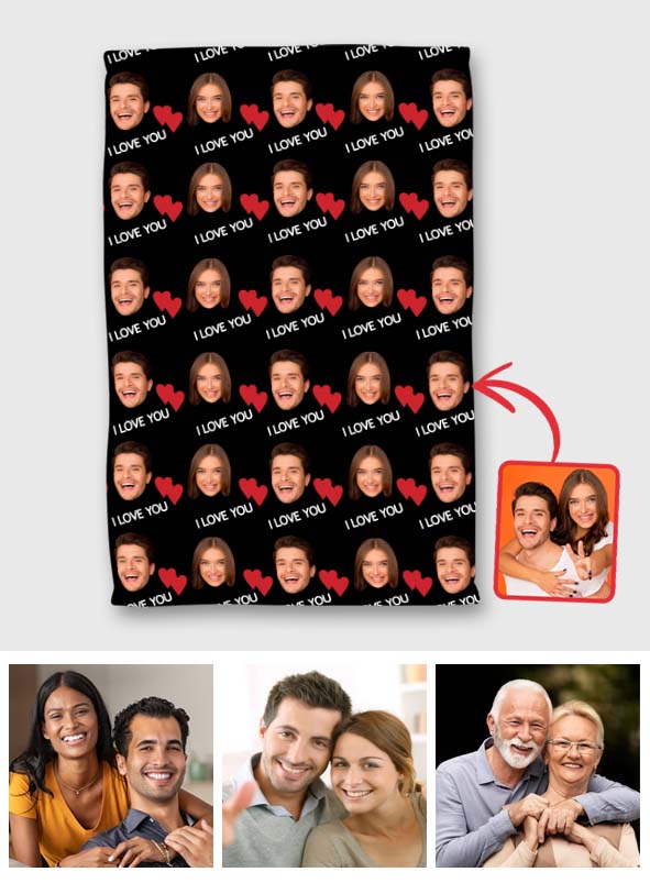 Je t'aime - Serviette personnalisée pour couple