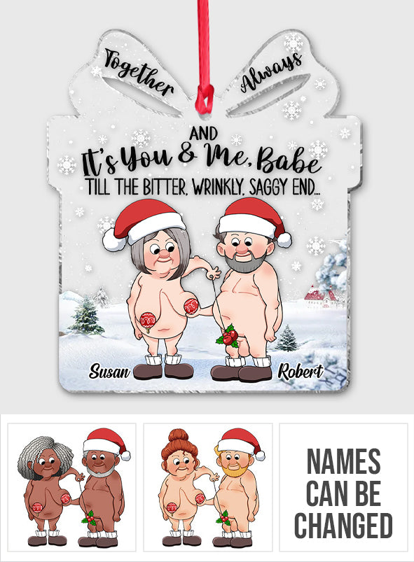 Ensemble pour toujours - Ornement transparent personnalisé pour mari et femme