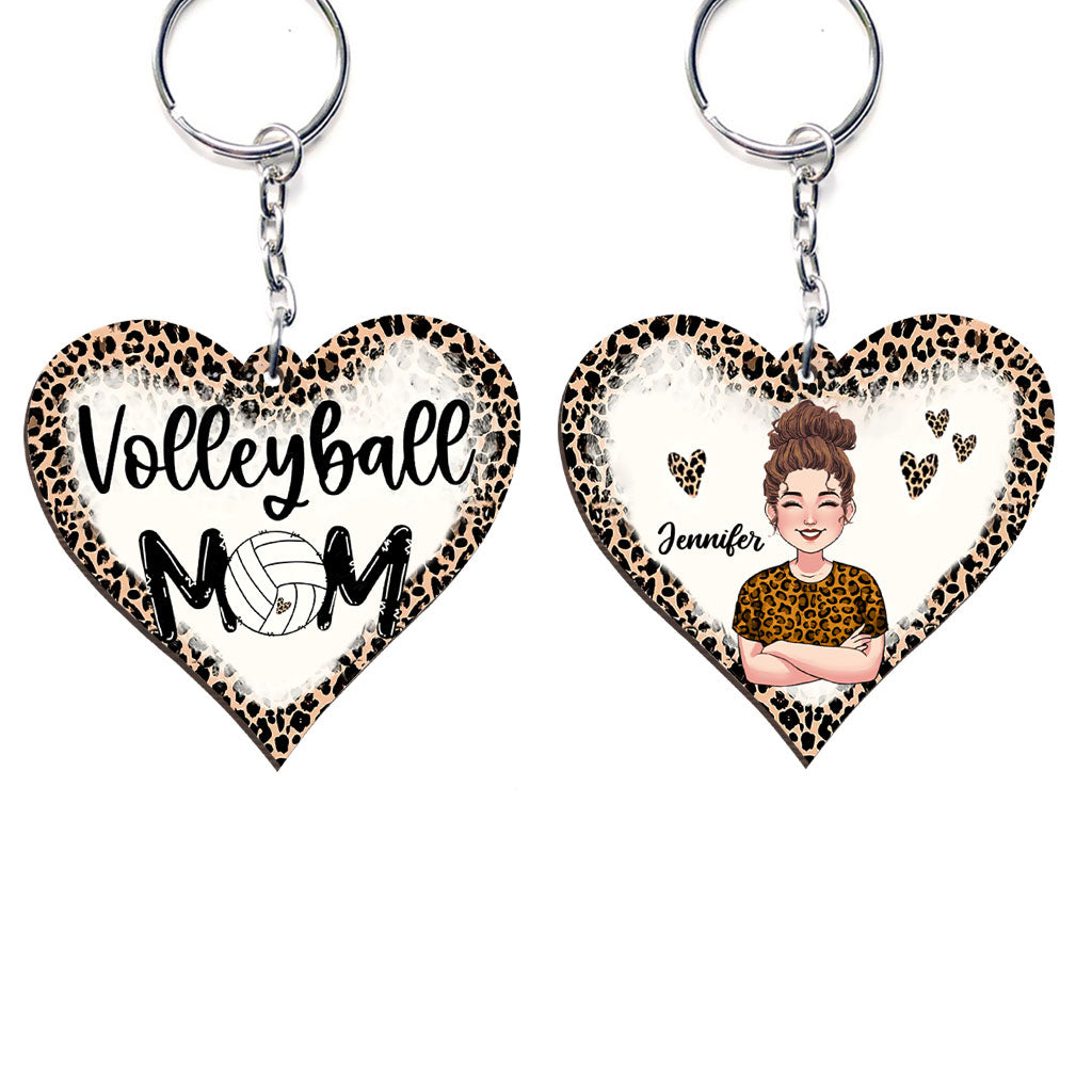 Maman de volley-ball - Porte-clés de volley-ball personnalisé