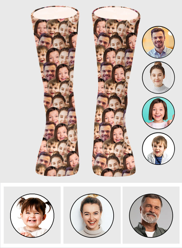 Chaussettes personnalisées pour toute la famille avec motif imprimé personnalisable